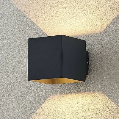Afbeelding van Lindby LED buitenwandlamp Esani, antraciet, aluminium