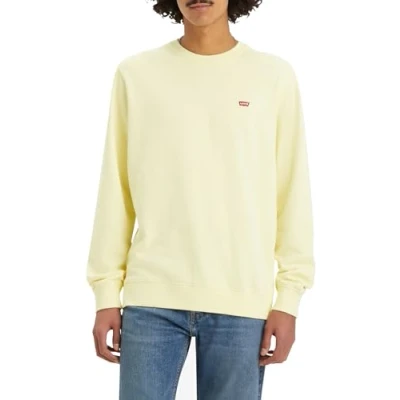 Image de Levi&#039;s New Original Crew Maillot de survêtement Homme, Wax Yellow French Terry, XS