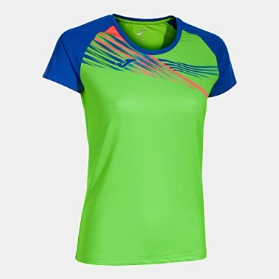 Afbeelding van Women&#039;s Sports T shirt Joma Elite X Fluor Green Royal L