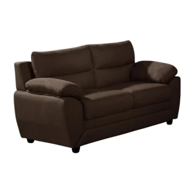 Afbeelding van Tweezitsbank MANOA van stof Bruin L 163 cm x H 88 D 82
