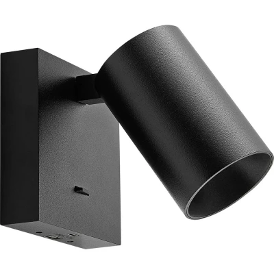 Afbeelding van CAN TILT wandspot, zwart, 10 x cm, metaal, USB schakelaar