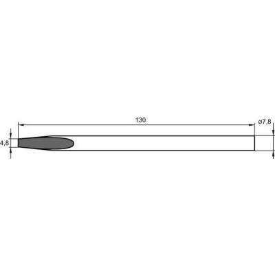 Afbeelding van Ersa 082KD soldeerpunt Beitelvorm, Ersadur Grootte 4.8 mm Inhoud: 1 stuk(s)