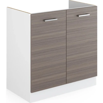 Afbeelding van Vicco Onderkast voor gootsteen R Line, Grijs/Wit, 80 cm met deuren, zonder werkblad