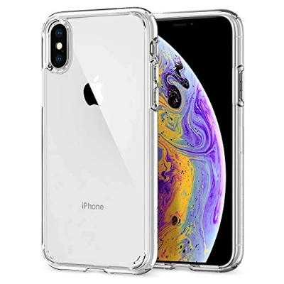 Afbeelding van Spigen Ultra Hybrid Case compatibel met iPhone XS en X Hoesje Crystal Clear