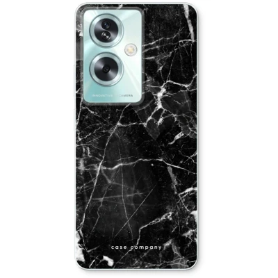 Afbeelding van Case Company® hoesje geschikt voor Oppo A79 Zwart Marmer Soft Cover Telefoonhoesje Bescherming aan alle Kanten en Schermrand