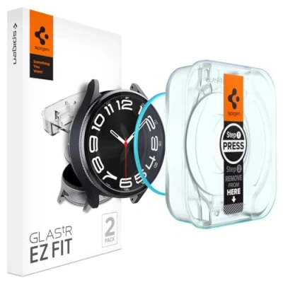 Afbeelding van Spigen Screenprotector Geschikt voor Samsung Watch 6 Classic 43mm met Montage Frame 2 pack