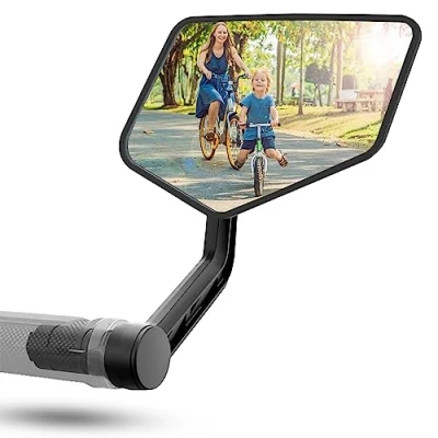 Afbeelding van REEZER achteruitkijkspiegel voor fiets E bike Elektrische step Ideaal cadeau Premium stuur 15 20 mm Reflecterend Verstelbaar 360 RECHTS