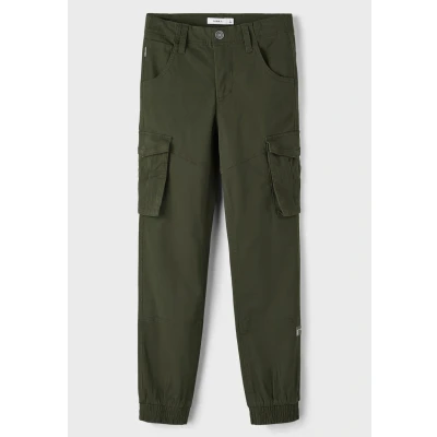 Afbeelding van Name it Nitbamgo REG R TWI CA M NMT NO Cargobroek voor kinderen, Maat: 176, Dark green