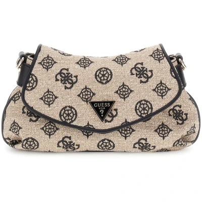 Afbeelding van Guess Beyza FLAP Shoulder BAG Handtas, Dames, Maat: One Size, Black logo