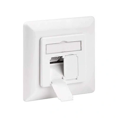 Afbeelding van Goobay Netwerk wandcontact inbouwdoos 2x RJ45 / CAT6a wit