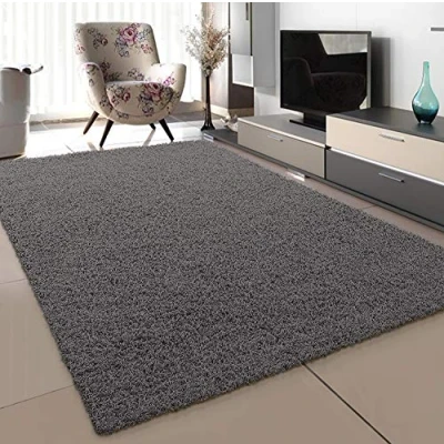 Image de Sanat Tapis De Salon, Gris, Poils Longs Longs, Moderne, Dimension:80x150 cm