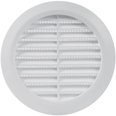 Afbeelding van Vent Systems Ventilatiedeksel wit 100 mm Ronde ventilatiesleuven Grilldeksel Geïntegreerde insectenbescherming CVAC ventilatieopeningen voor badkamer, kantoor aan
