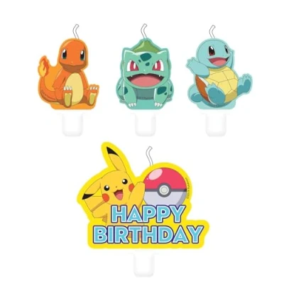 Afbeelding van Pokémon Kaarsen set 4 delig