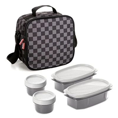 Image de TATAY Urban Food Chess Sac isotherme avec boîtes repas Gris/noir