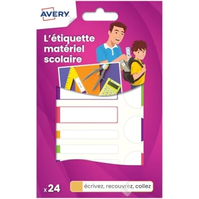 Afbeelding van #Geplastificeerd etik Avery ass. fluo 24 etiketten. Family