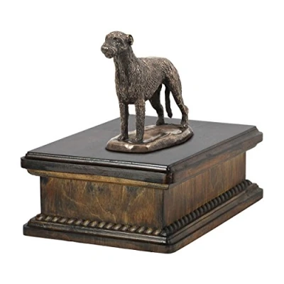 Afbeelding van Elegante urn hond voor Norwich Terrier as met beeldje