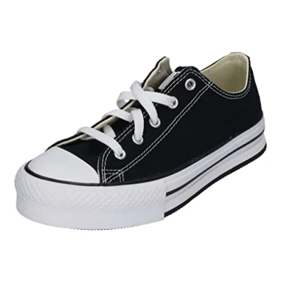 Image de Converse Garçon Chuck Taylor All Star Eva Lift Canvas Platform Sneaker, Black White Black, 38.5 EU