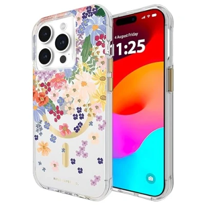 Afbeelding van iPhone 15 Pro MagSafe hoesje, Pastel Daisy Case Mate Rifle Paper Co.