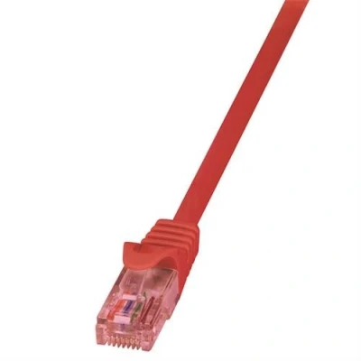 Afbeelding van LogiLink CQ2074U RJ45 Netwerkkabel, patchkabel CAT 6 U/UTP 5.00 m Rood Vlambestendig, Snagless 1 stuk(s)
