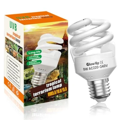 Afbeelding van GlowUp 9 W lamp UVB 5.0 E27 UVA schildpad AC220 240V mini TL voor quarium, glazen container, voeder, schildpad, slang, hagedis enz (1 stuk)