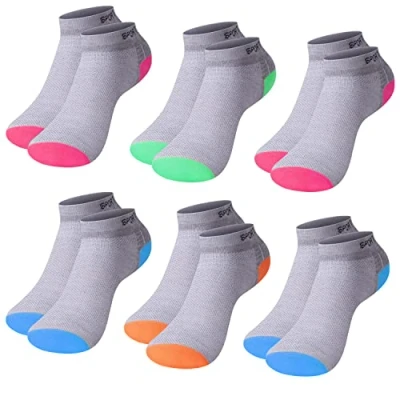 Afbeelding van L&amp;K II 12 Paar Kleurrijke Sneakersokken voor dames met verschillende motieven 92281 N