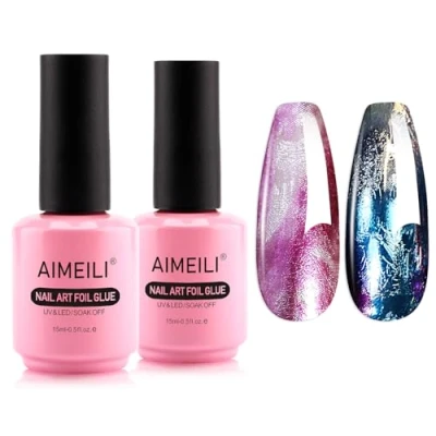 Afbeelding van AIMEILI 2 stuks Nail Art Foil Glue Gel 15 ml Transfer Lijm voor Folie Stickers