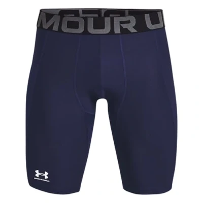 Afbeelding van Under Armour HeatGear Long Shorts voor heren, marineblauw (410) / zwart.