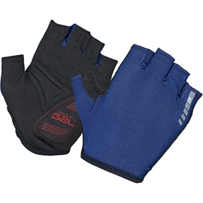 Afbeelding van GripGrab Solara Mesh Padded Korte Vinger Zomer Fietshandschoenen Zondoorlatend met Padding Navy Blauw Unisex Maat XXL