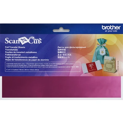 Afbeelding van 4 metallic vellen blue 10x20 cm ScanNCut Brother