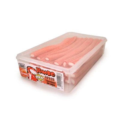 Afbeelding van Damel Jumbo Zure Aardbei Sticks 30 Stuks