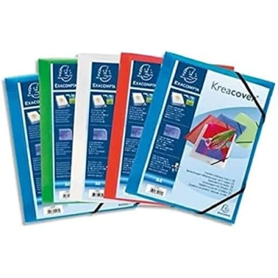 Image de Chemise Exacompta Personnalisable 3 rabats Elastique polypro A4 Krea Cover Assortis