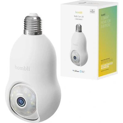 Afbeelding van Hombli Beveiligingscamera Bewakingscamera voor buiten met Fitting Montage Floodlight camera Outdoor 2K Gekleurd Nachtzicht Bewegingsdetectie Volgfunctie Wit