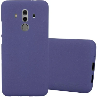 Afbeelding van Cadorabo Hoesje geschikt voor Huawei MATE 10 PRO in FROST DONKER BLAUW Beschermhoes gemaakt van flexibel TPU silicone Case Cover