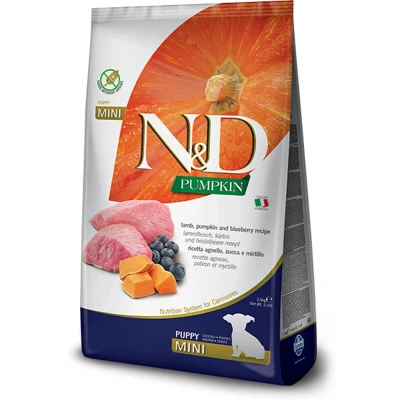 Afbeelding van FARMINA N&amp;D GF PUMPKIN DOG LAMB&amp;BLUEBERRY PUPPY MINI 2,5kg