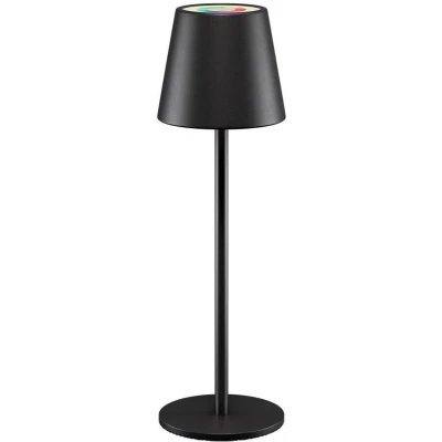 Afbeelding van Draadloze LED Tafel lamp USB C oplaadbaar RGBW en dimbaar 180 lm Zwart