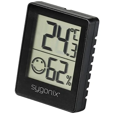 Afbeelding van Sygonix Thermo en hygrometer Zwart