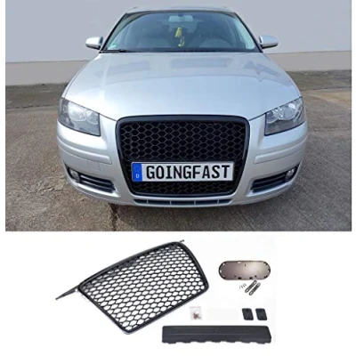Afbeelding van goingfast Honingraatrooster, radiator, sport, voorkant, ribben, zonder embleem, zwart, registratie