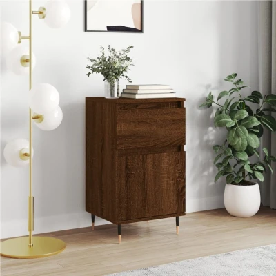 Afbeelding van Dressoir 40x35x70 cm bewerkt hout bruin eikenkleur