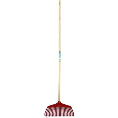 Afbeelding van Bladhark Fiskars 40x20cm, Met Houten Steel Tauari 150x2.4cm, Gewaxt.