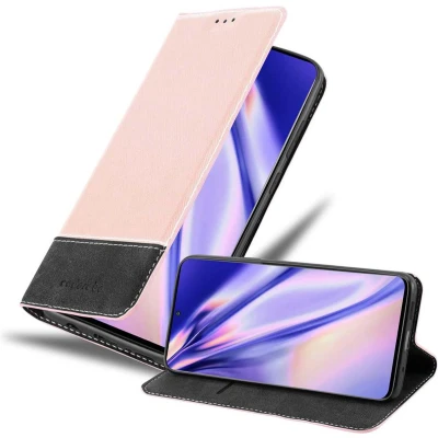 Afbeelding van Cadorabo Hoesje geschikt voor Samsung Galaxy S20 in ROSE GOUD ZWART Beschermhoes met magnetische sluiting, standfunctie en kaartvakje Book Case Cover Etui