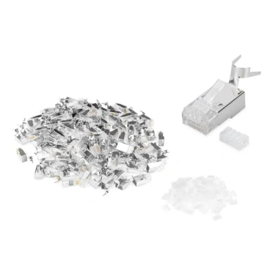 Afbeelding van Digitus CAT 6A modulaire plug, 8P8C, afgeschermd voor massieve draad AWG 22 23, 100 stuks (Stekker netwerkkabel), Netwerk accessoires