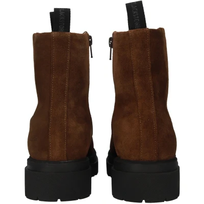 Afbeelding van Blackstone ASTA Enkellaarsjes met plateauzool, Dames, Maat: 36, Chocolate Schoenen
