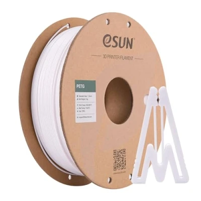 Afbeelding van eSUN PLA+ filament 1,75 mm, 3D printer, PLA Plus, nauwkeurigheid +/ 0,05 1 kg, spoel (2,2 lBS) printerfilament voor printers, wit botten