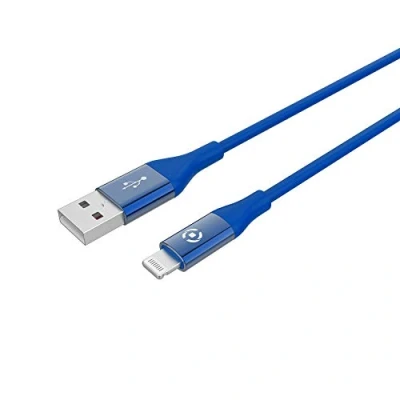 Afbeelding van USB Lightning Kabel 1 meter, Blauw Celly