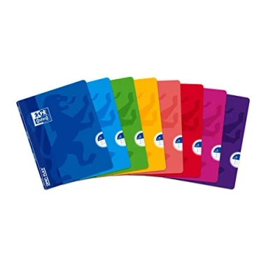 Afbeelding van Oxford OpenFlex Notitieboek, klein, geruit, 5 x 5, 96 pagina&#039;s, 17 22 cm, verschillende kleuren, 10 stuks