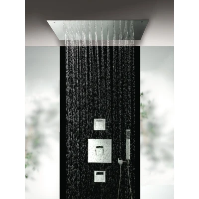 Afbeelding van HotBath Mate Inbouw Hoofddouche vierkant Geborsteld Messing PVD M111BBP