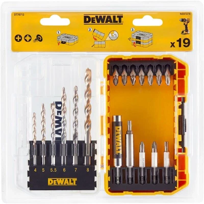 Afbeelding van DeWalt Accessoires DT70712 QZ 19 delige betonboren en schroefbitset in Tough case