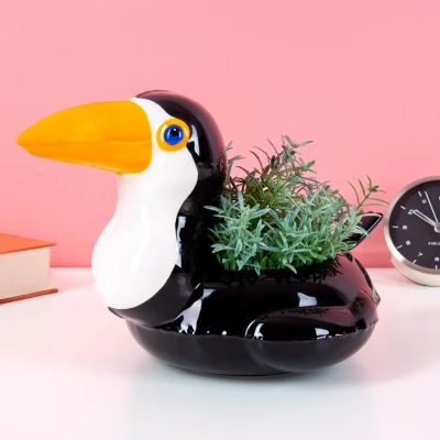 Afbeelding van Bitten Floaty Toucan Pot bloempot snackschaal