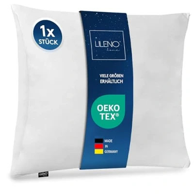 Afbeelding van LILENO HOME kussen, microvezel, 80 x cm, premium kwaliteit (vulling 850 g), wasbaar tot 95 C, met ritssluiting, als vulling voor bed