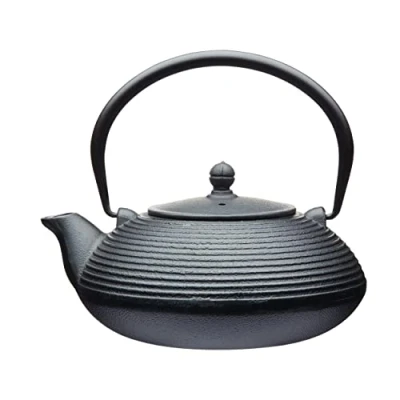Afbeelding van La Cafetiere Gietijzeren Japanse Theepot met Mandje